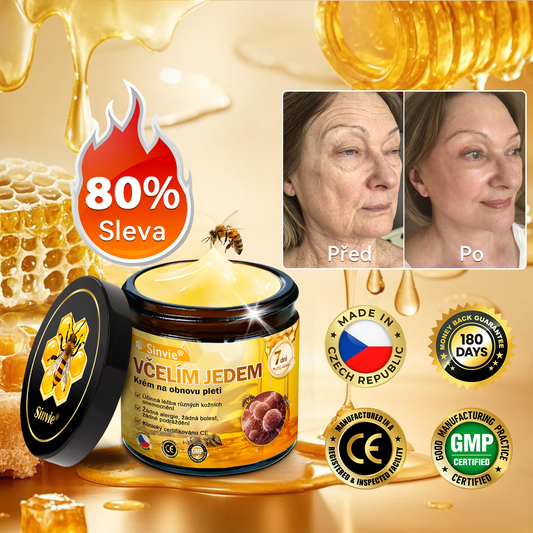 🌻 Sinvie® Krém na obnovu pleti s včelím jedem 🔥 Doporučeno dermatology | Proti vráskám, pigmentovým skvrnám a ochablé pleti - 50 ml