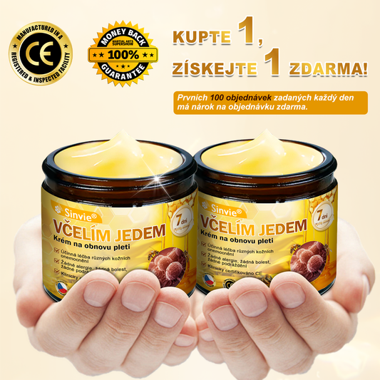 🐝 Sinvie® Krém na obnovu pleti s včelím jedem 👨‍⚕ Doporučeno dermatology ✅CE schváleno - 50ml